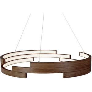Anello LED 32 inch Walnut Pendant Ceiling Light 