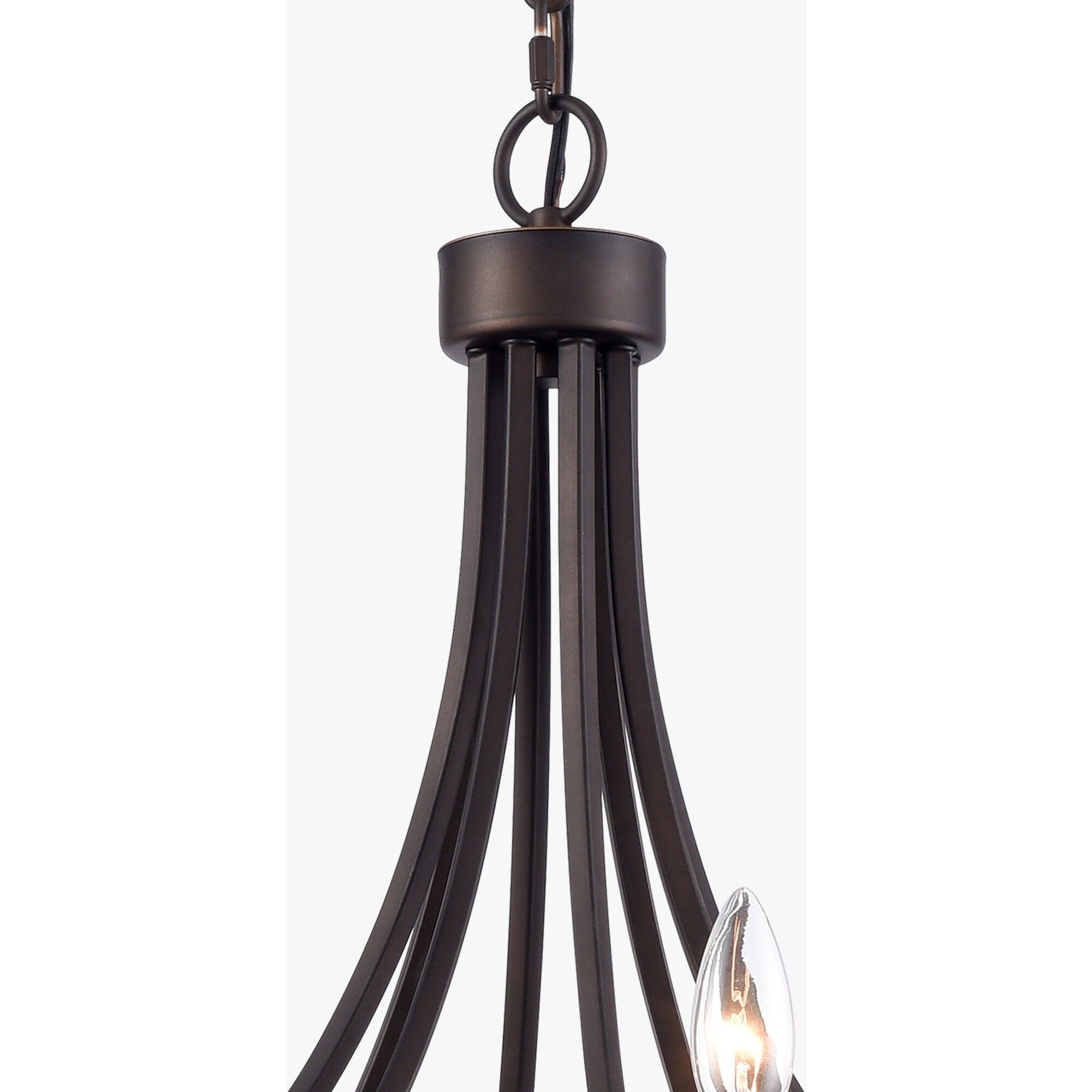 Tuscan 6 Light 26 inch Dark Bronze Chandelier Ceiling Light, Converts to Semi Flush