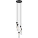 Beau 5 Light 12 inch Matte Black Chandelier Ceiling Light