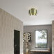 Zolana 2 Light 12 inch Antique Brass Semi Flush Mount Ceiling Light, Medium