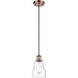 Ballston Ellery 1 Light 5 inch Antique Copper Mini Pendant Ceiling Light in Seedy Glass, Ballston