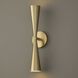 Levi 2 Light 5 inch Matte Brass Sconce Wall Light