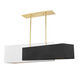 Ratio 7 Light 52 inch Aged Brass Island Light Ceiling Light