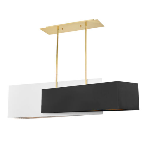 Ratio 7 Light 52 inch Aged Brass Island Light Ceiling Light