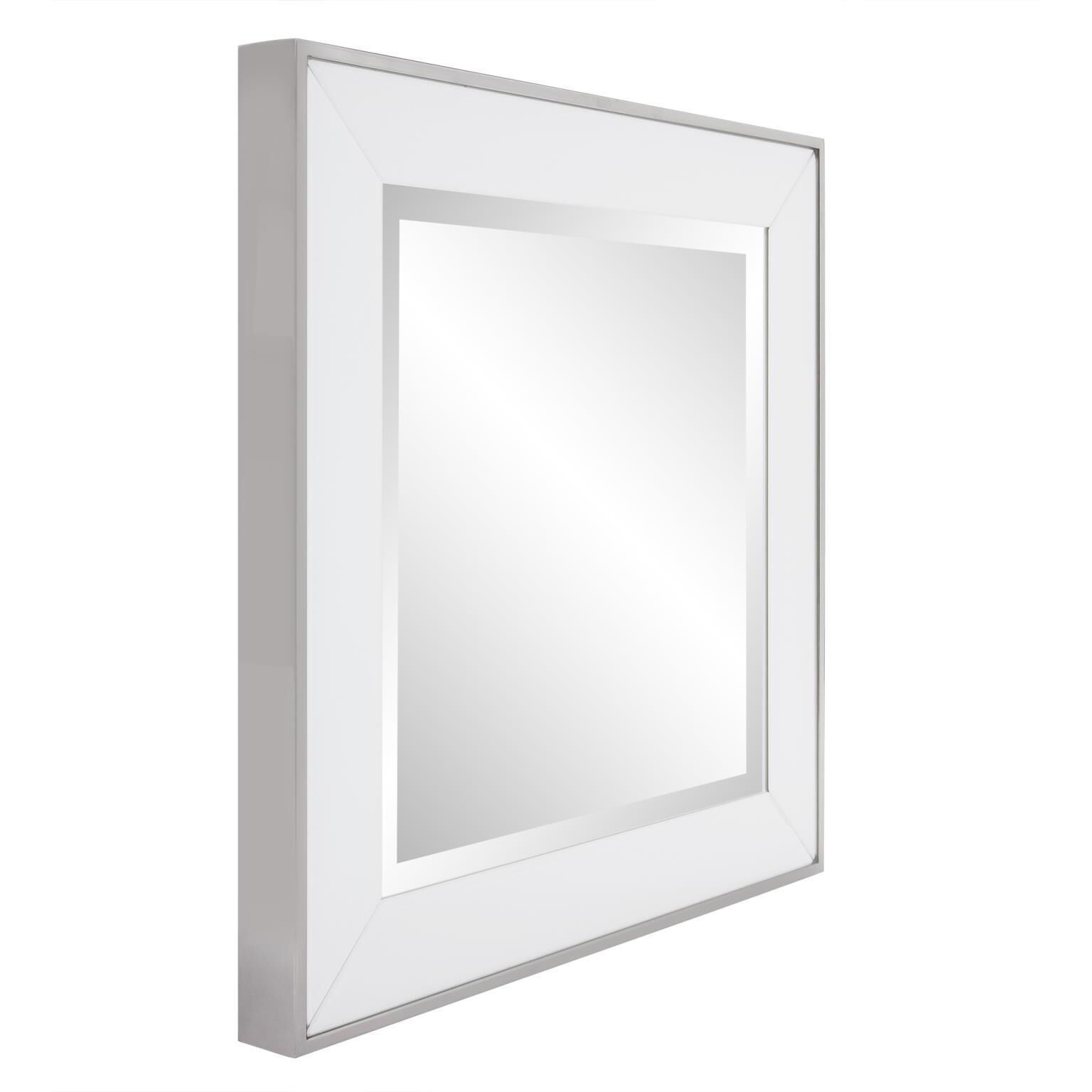 Square Devon 24 X 24 inch White Mirror