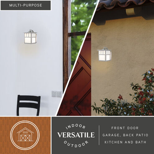 Mission LED 9.5 inch Stainless Steel Outdoor Wall