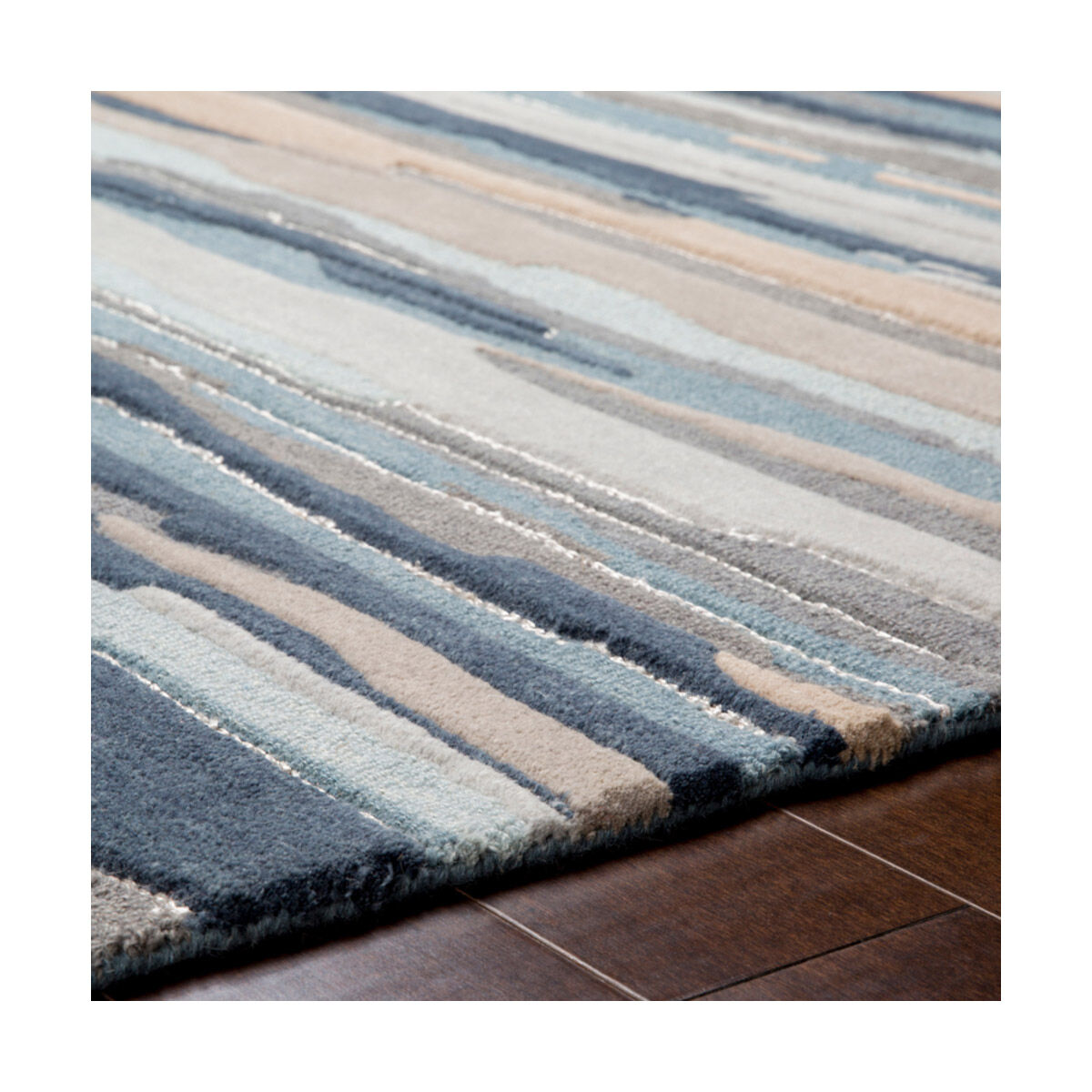 Easton 120 X 96 inch Dark Blue Rug, Rectangle