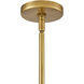 Gillian 6 Light 32 inch Natural Brass with Matte Black Chandelier Ceiling Light