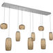 Vessel LED Classic Silver Linear Multi-Pendant Ceiling Light in 3000K LED, Bronze