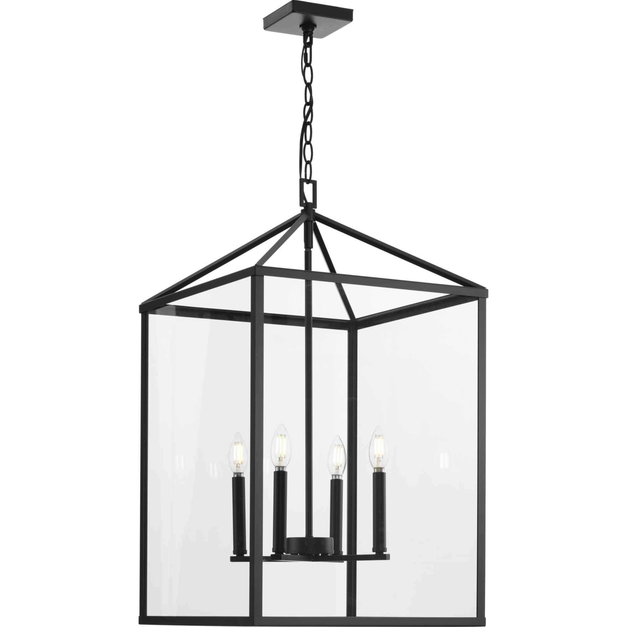 Hillcrest 4 Light 17 inch Matte Black Foyer Light Ceiling Light