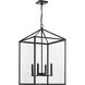 Hillcrest 4 Light 17 inch Matte Black Foyer Light Ceiling Light