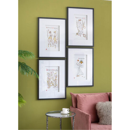 Smithsonian Black/White/Yellow Wall Art, Assorted Florals & Goddesses