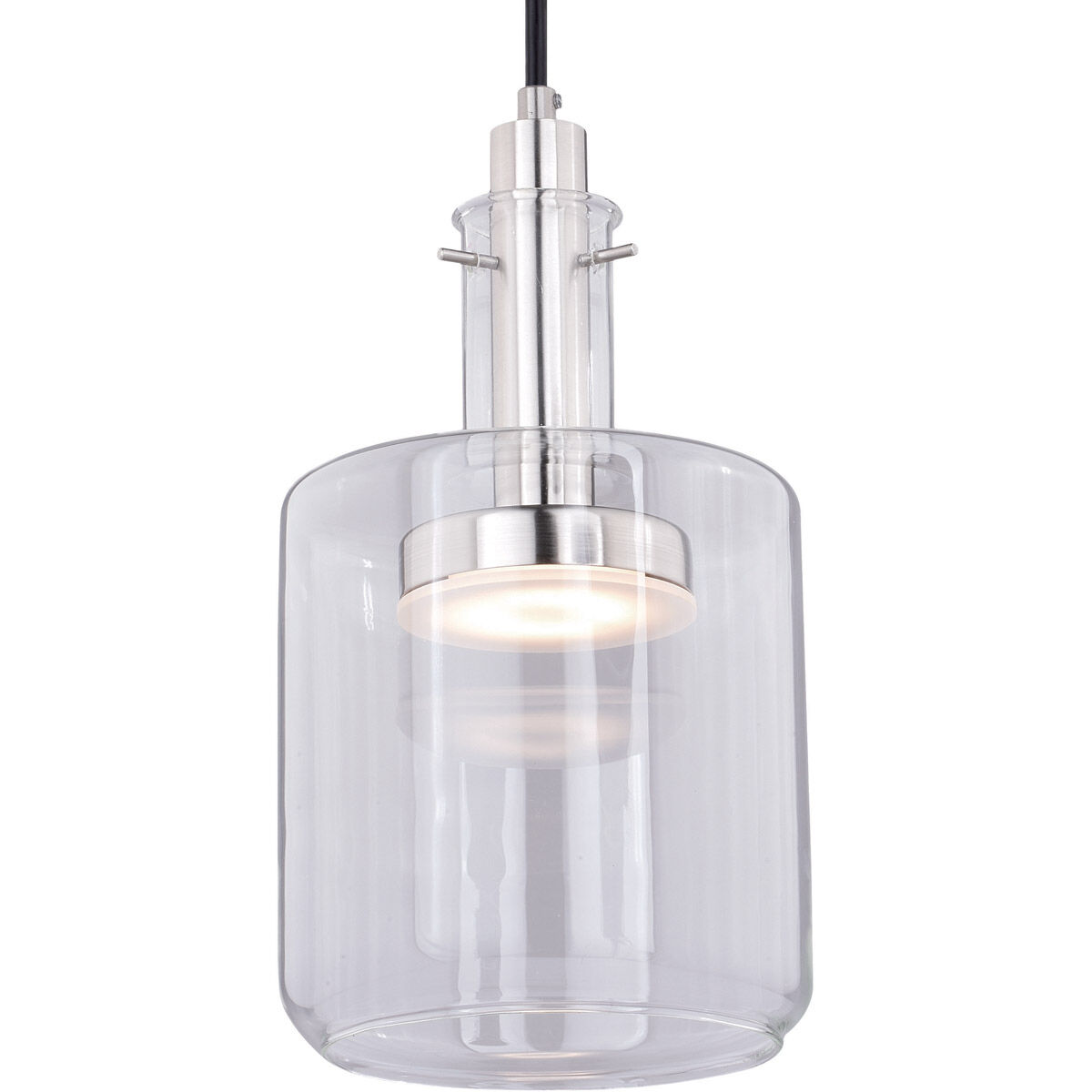 Bunsen LED 7 inch Satin Nickel Mini Pendant Ceiling Light