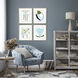 Florals Blue and Green and Multi and White Framed Art