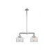 Franklin Restoration Large Bell 2 Light 21 inch Polished Chrome Chandelier Ceiling Light in Clear Glass, Franklin Restoration