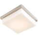 Gibraltar LED 14 inch Brushed Nickel Flush Mount Ceiling Light