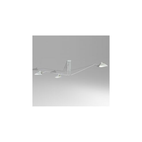 Canada 3 Light 53 inch White Flush Mount Ceiling Light