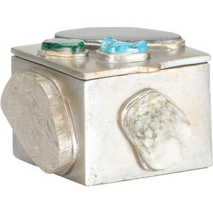 Caribbean 7 inch Silver Jewelry Box, Large