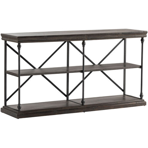Covington 64 X 17 inch Chrome and Steel and Silver Console Table