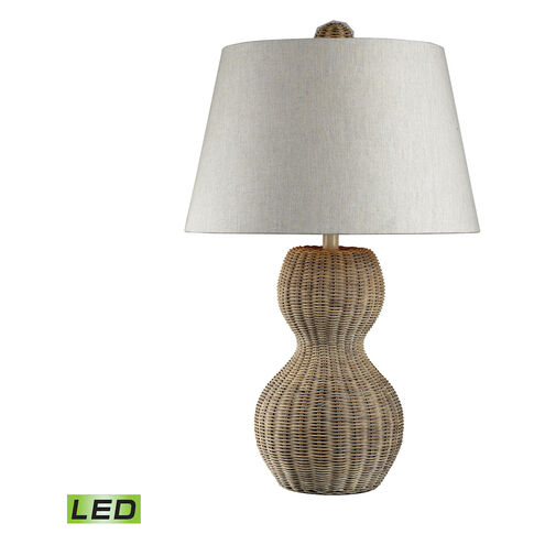 Blanche 26 inch 9.5 watt Light Rattan Table Lamp Portable Light in LED