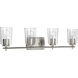 Adley 4 Light 32 inch Brushed Nickel Bath Vanity Wall Light