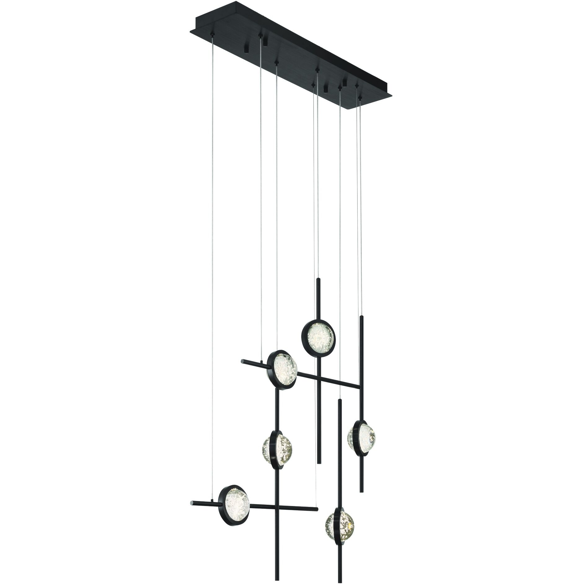 Barletta 6 Light 7.75 inch Black Chandelier Ceiling Light