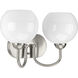 Carisa 2 Light 15 inch Brushed Nickel Bath Vanity Wall Light