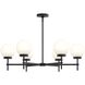 Rigsby 6 Light 36 inch Matte Black Chandelier Ceiling Light