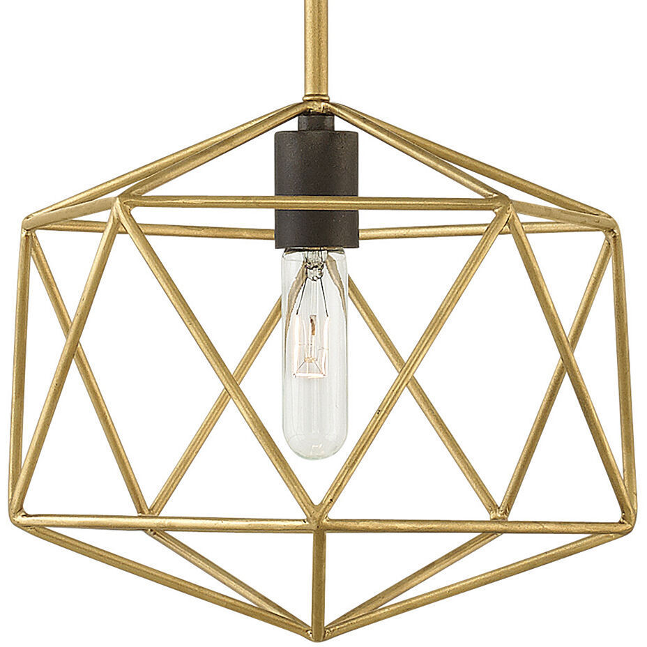 Astrid 1 Light 12 inch Deluxe Gold with Metallic Matte Bronze Indoor Pendant Ceiling Light