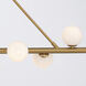 Terrell 11 Light 46.5 inch Luxe Gold Linear Chandelier Ceiling Light