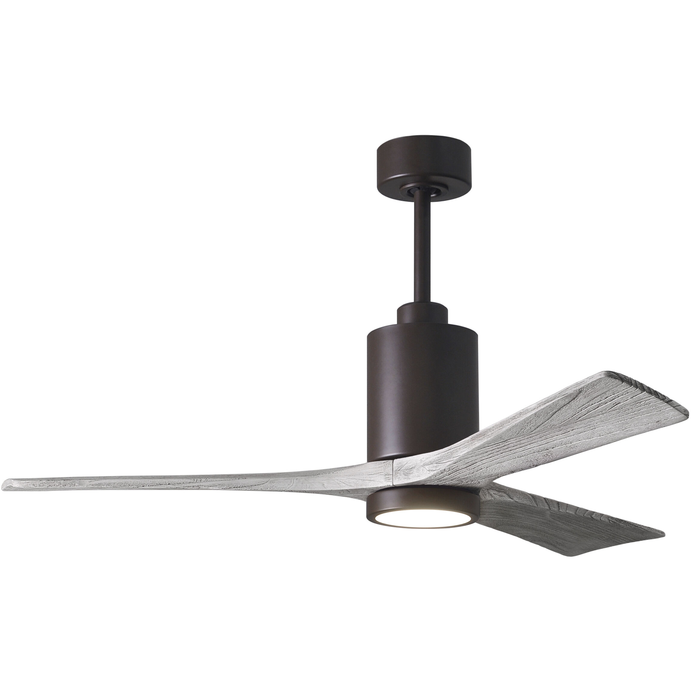 Atlas Patricia-3 52 inch Textured Bronze with Barn Wood Tone Blades Ceiling Fan, Atlas