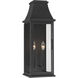 Talburn 2 Light 24.25 inch Sand Coal Black Outdoor Wall Lantern