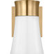 Drew & Jonathan Scott Roy 1 Light 4.5 inch Satin Brass Vanity Light Wall Light