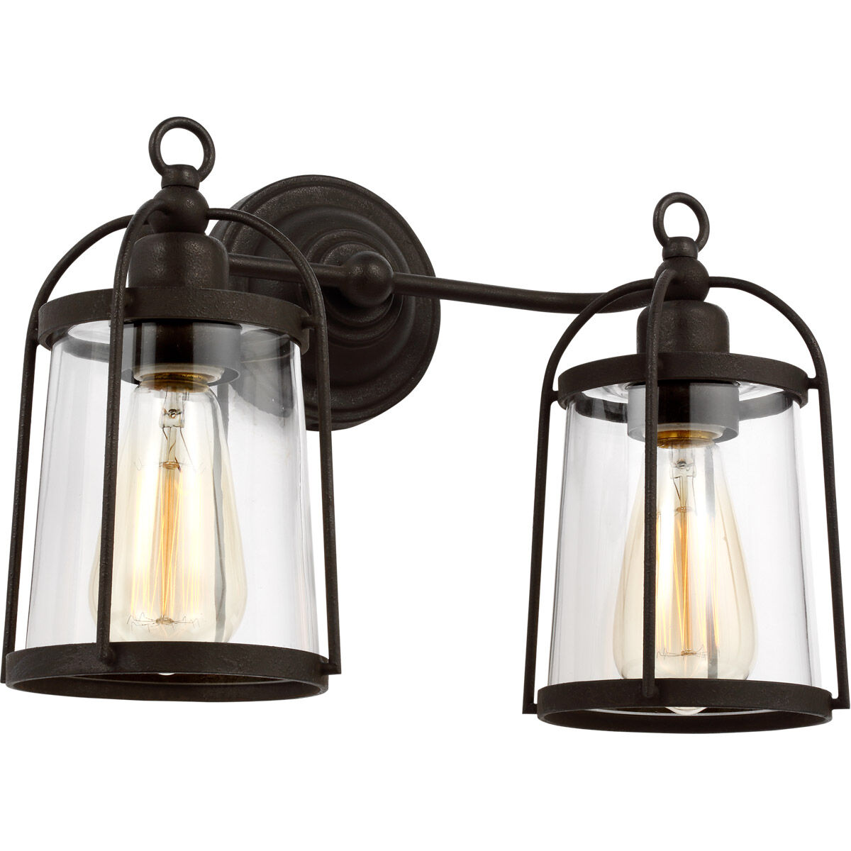 C&M by Chapman & Myers Stonington 2 Light 14.5 inch Smith Steel Vanity Light Wall Light