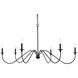 Rohan 6 Light 54 inch Matte Black Chandelier Ceiling Light
