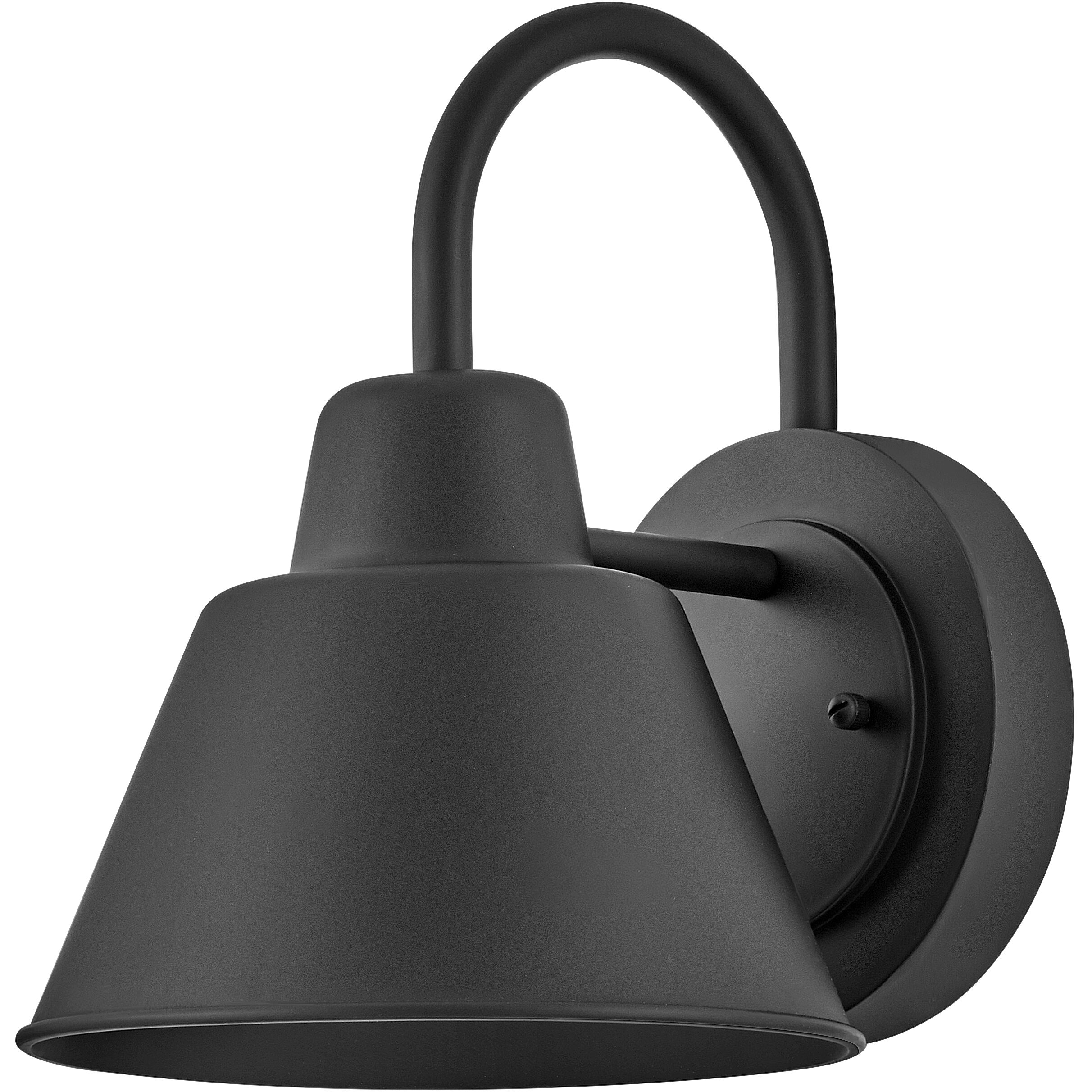 Wes LED 10.5 inch Black Outdoor Wall Mount, Coastal Elements