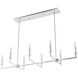 Bearden 8 Light 48 inch Brushed Nickel Linear Chandelier Ceiling Light, Large