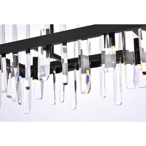 Serena 16 Light 30 inch Black Linear Chandelier Ceiling Light