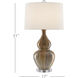 Kolor 31 inch 150 watt Earth Brown and Clear Table Lamp Portable Light