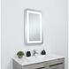 Genesis 30 X 27 inch Glossy White LED Mirror