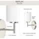 Replay 1 Light 5.13 inch Brushed Nickel Bath Vanity Wall Light