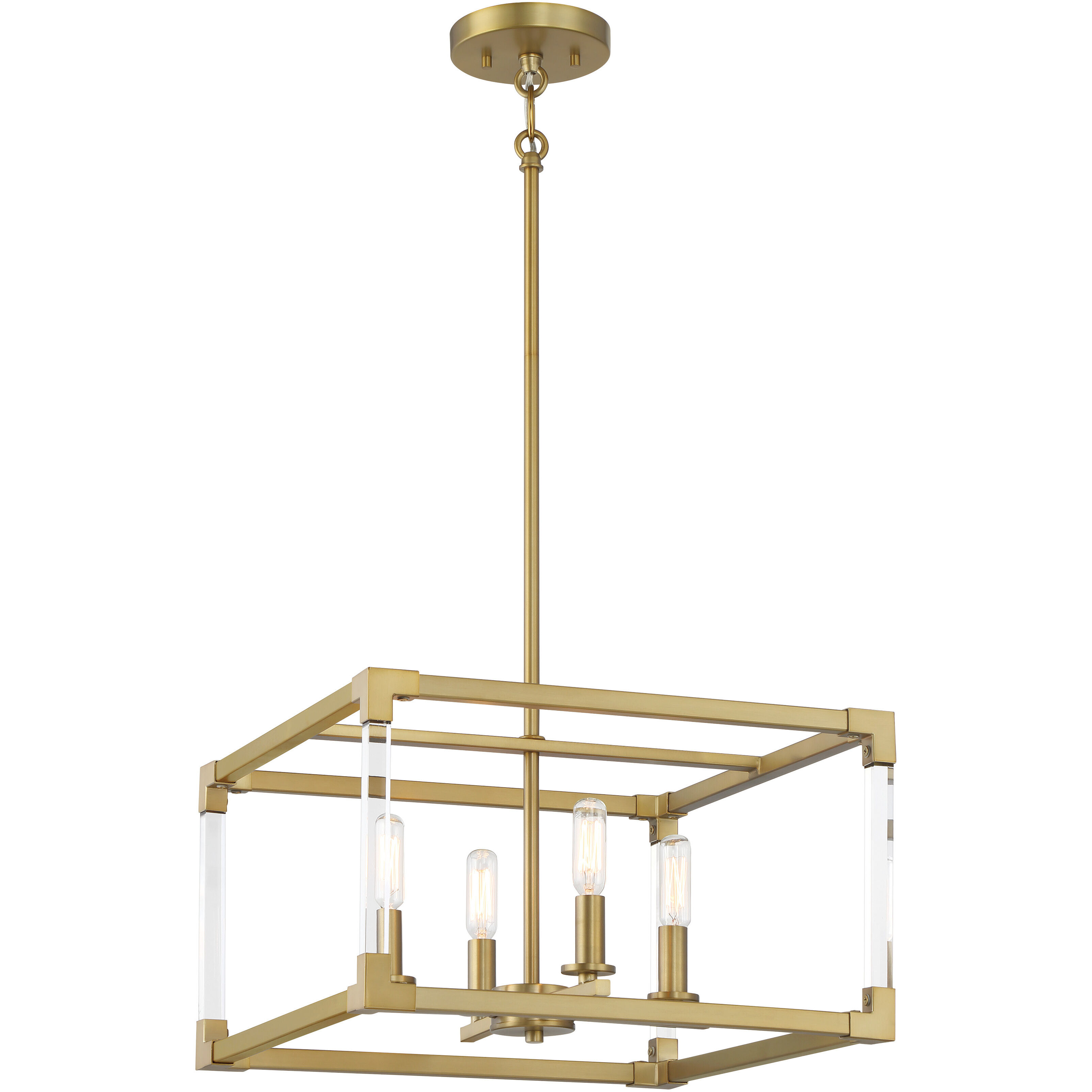 Vantage Oro District 4 Light 16 inch Soft Brass Pendant Ceiling Light