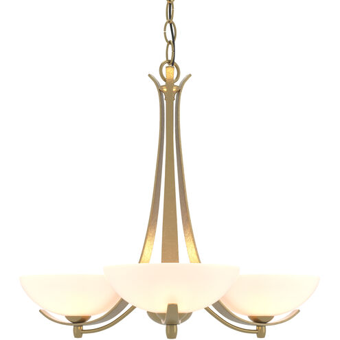 Aegis 3 Light 22 inch Modern Brass Chandelier Ceiling Light
