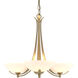 Aegis 3 Light 22 inch Modern Brass Chandelier Ceiling Light
