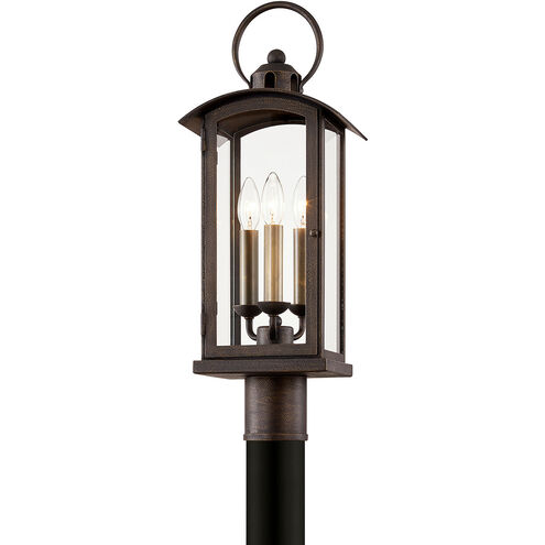 Chaplin 3 Light 24 inch Vienna Bronze Post Lantern