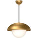 Rubio 1 Light 16 inch Aged Gold Pendant Ceiling Light