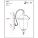 Armstrong 3 Light 24.25 inch Black Outdoor Wall Light