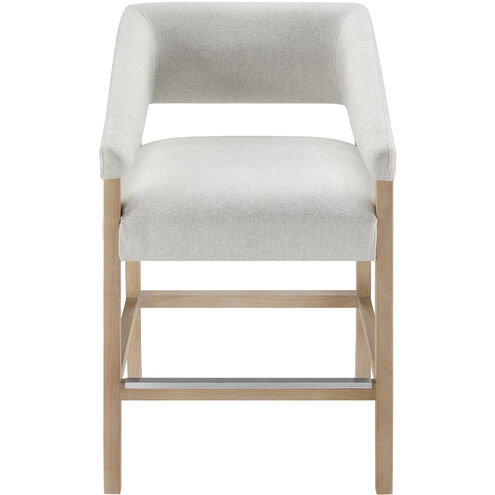 Grace 34.65 inch Upholstery: Cream; Base: Wheat Counter Stool