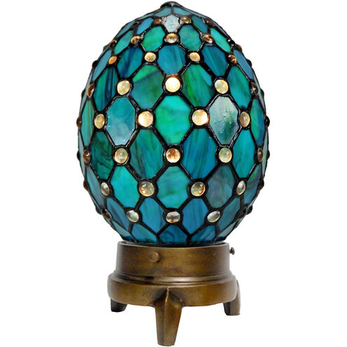 Elenora Jewel 16 inch 25.00 watt Antique Bronze Accent Lamp Portable Light, Decorative Egg