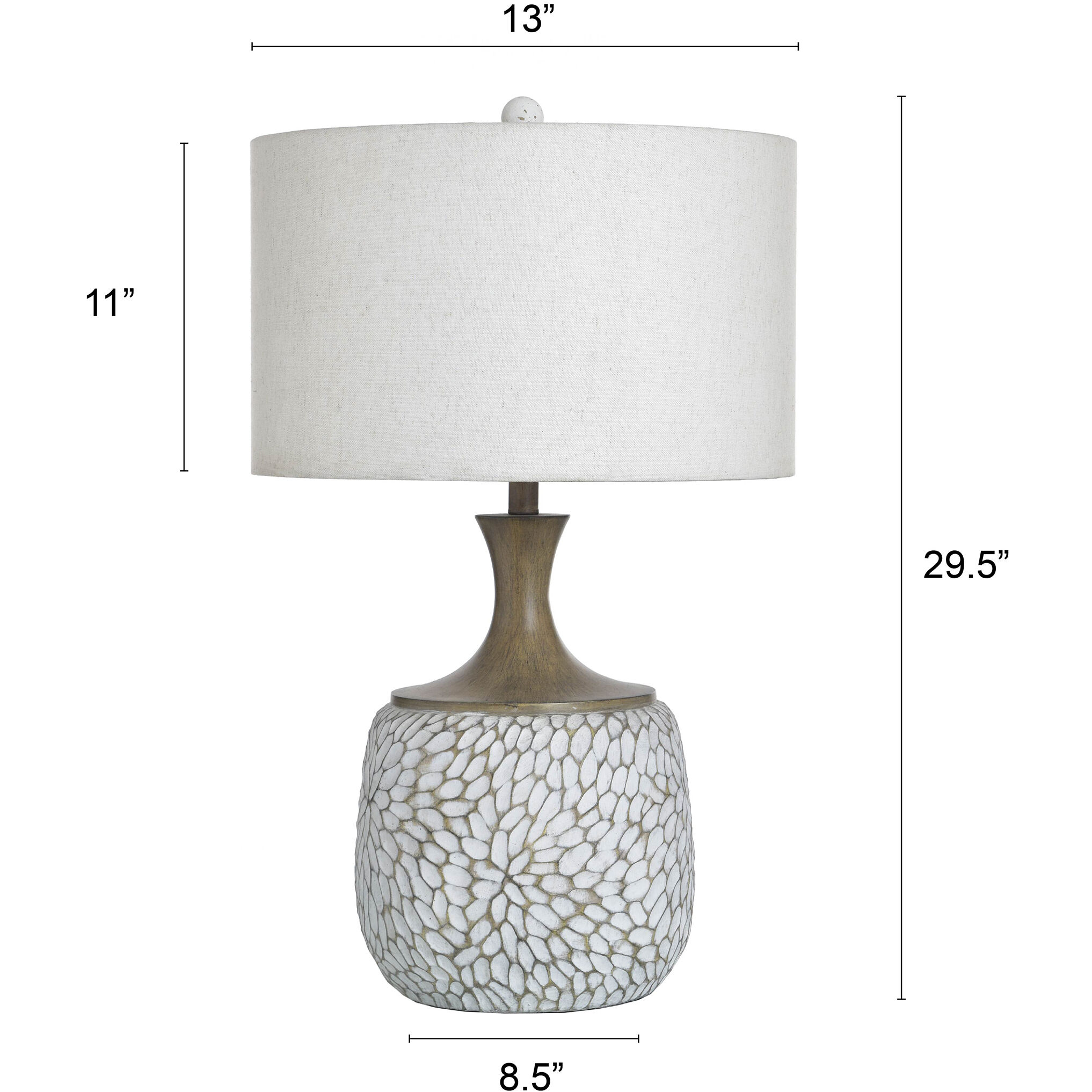 Carved Roanoke 29.5 inch 150.00 watt Brushed Brown Table Lamp Portable Light